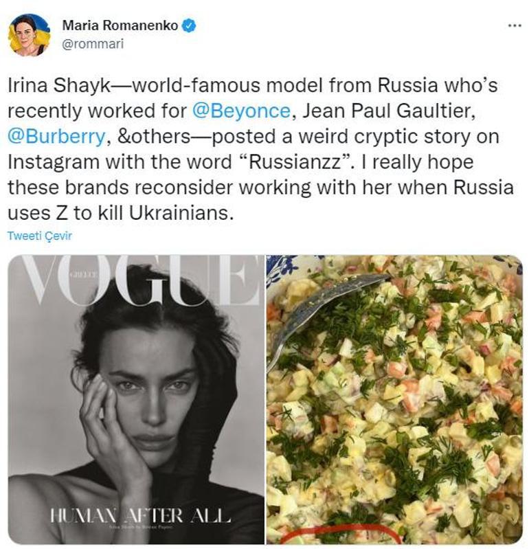 Ünlü Rus model Irina Shaykın sosyal medya paylaşımına tepki yağdı
