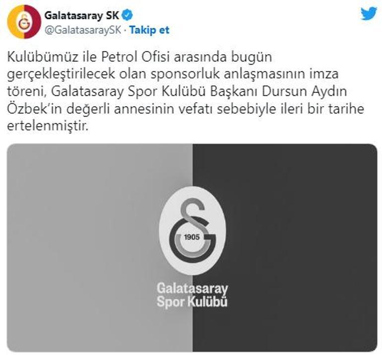 Galatasaray Başkanı Dursun Özbek’in acı günü