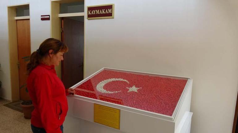 Yıpranmış bayrak, uykumu kaçırıyor dedi, bir gecede ilçedeki Türk bayraklarını değiştirdi