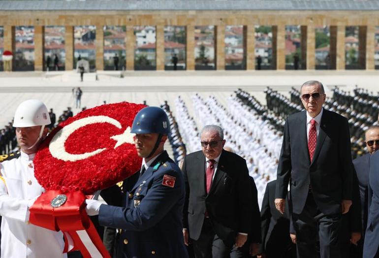 30 Ağustos Zafer Bayramı Cumhurbaşkanı Erdoğan ve devlet erkanı Anıtkabirde