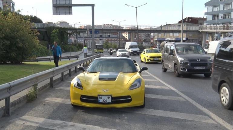 İstanbul’da 7 milyon TLlik ultra lüks araba yolda kaldı Sürücü de ne olduğunu anlayamadı