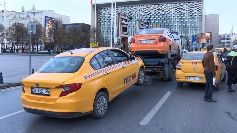 Polisten kaçan taksici arkadaşlarını çağırdı: Benim sülalemin yarısı emniyet müdürü