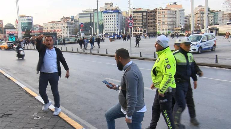 Polisten kaçan taksici arkadaşlarını çağırdı: Benim sülalemin yarısı emniyet müdürü