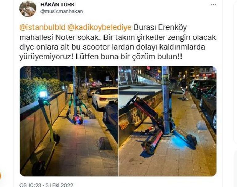 Kadıköy Belediye Başkanından skuter açıklaması Bugün yarın toplayacağız