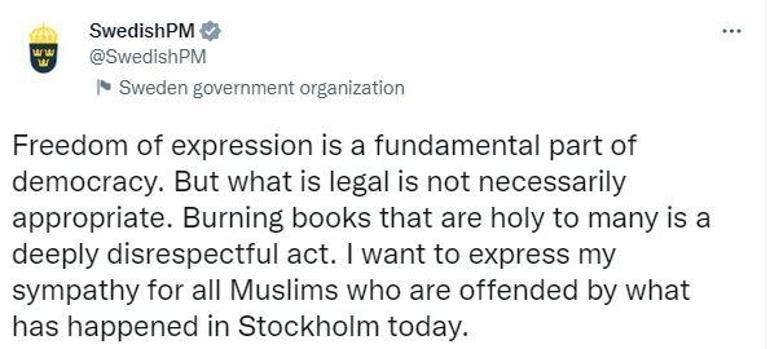 Skandal sonrası İsveç Başbakanından ilk açıklama: Saygısızca bir davranış