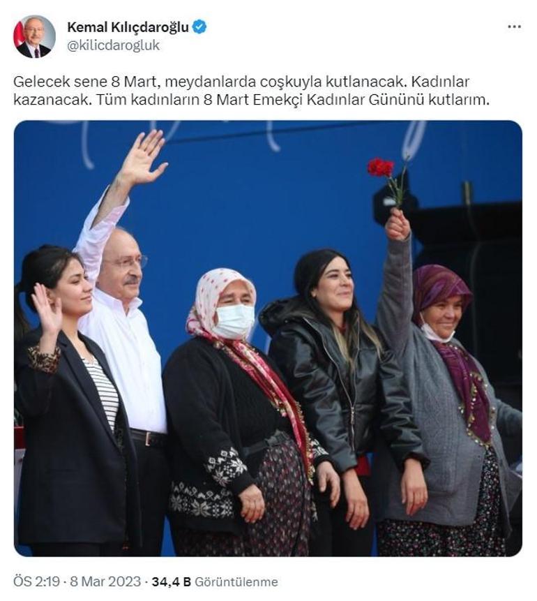 Kılıçdaroğlu, 8 Mart Dünya Kadınlar Gününü kutladı