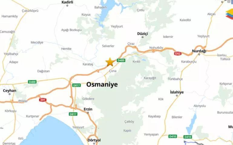 Osmaniyede 3.9 büyüklüğünde deprem