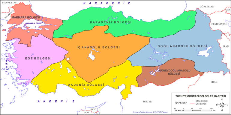 Türkiye haritası || (İller ve bölgeler) Şehir isimleri ile detaylı renkli büyük boy Türkiye Siyasi İller Haritası ile Deprem Risk Haritası