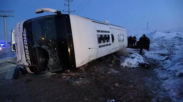Yozgat ve Erzincanda yolcu otobüsü kazası 3 kişi hayatını kaybetti