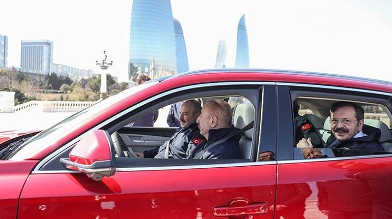 Togg sınırları aştı Aliyev, yerli otomobil Toggu teslim aldı