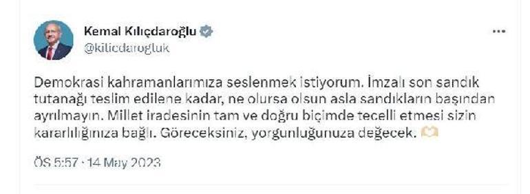 Kılıçdaroğlu: Asla sandıkların başından ayrılmayın