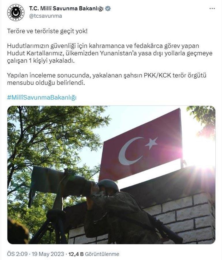 Yunanistana kaçmaya çalışan PKK/KCKlı terörist yakalandı