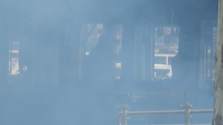 Balatta tramvayda yangın paniği
