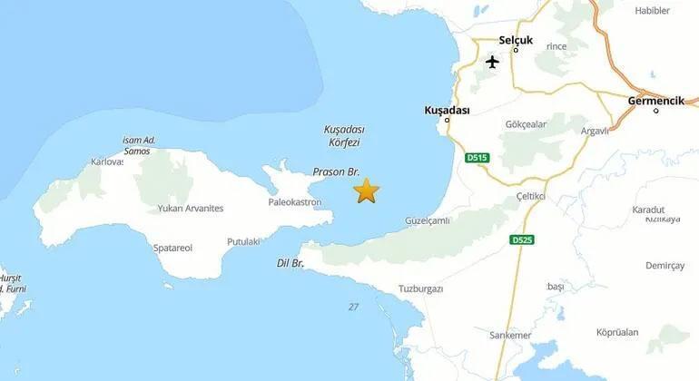 Kuşadasında korkutan deprem