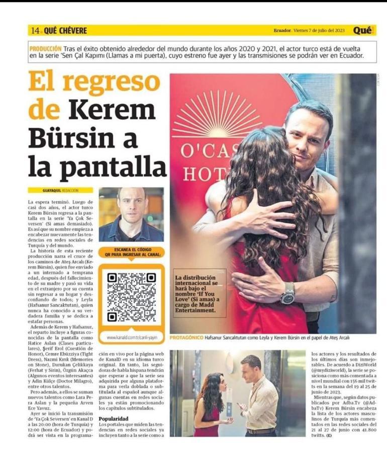 Ya Çok Seversen ve Kerem Bürsin İspanyol basınının da gözdesi oldu