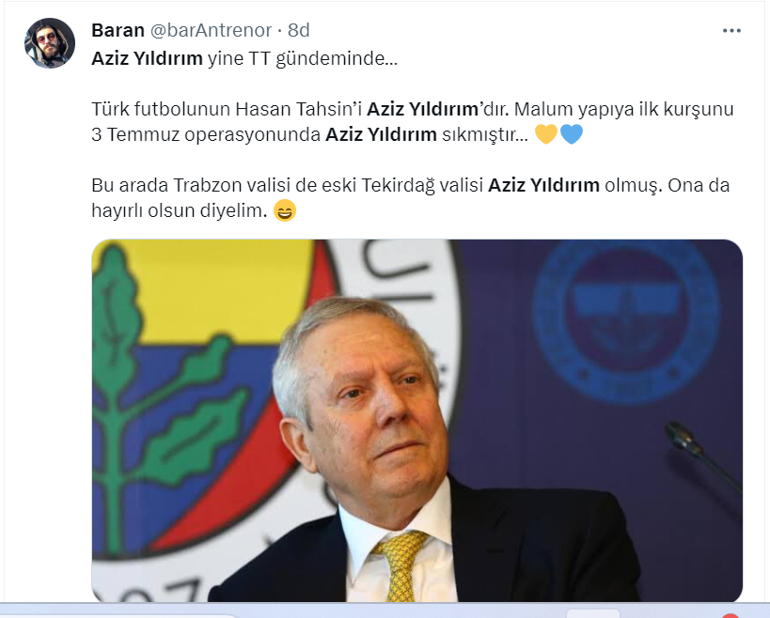 Trabzonun Yeni Valisi Aziz Yıldırım sosyal medyada gündem oldu: Fenerbahçe başkanlığından sonra Valilik yakışmış
