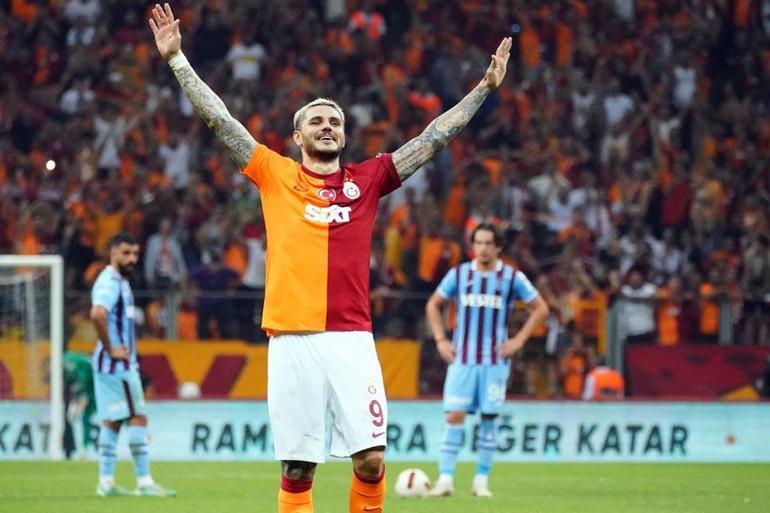 Mauro Icardi Trabzonspor maçına damgasını vurdu Galatasaray tarihine geçti