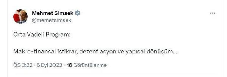 Bakan Şimşekten OVP açıklaması