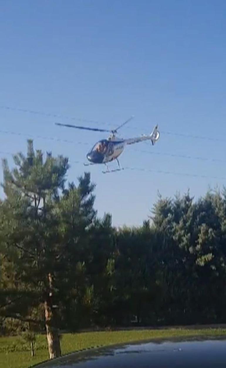 Afyonkarahisar’da helikopter iniş yaptığı sırada ağaçlara takılarak düştü