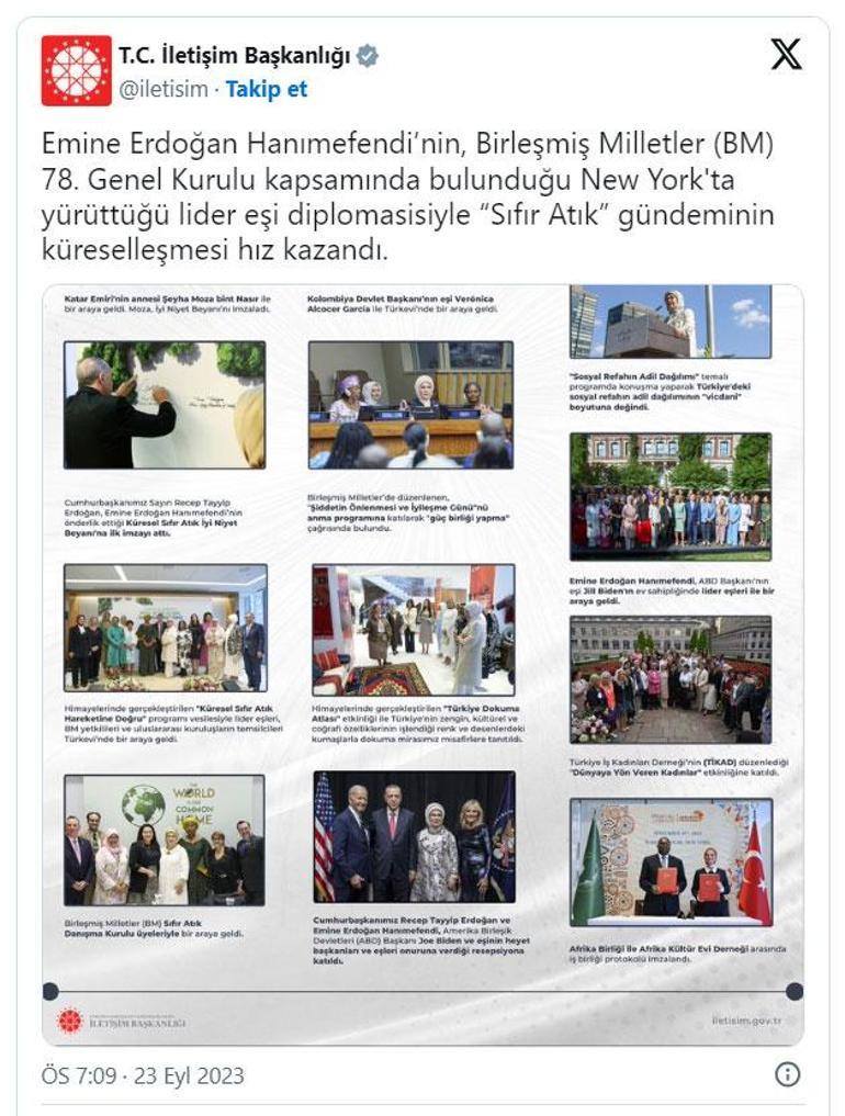 Emine Erdoğandan New Yorkta yoğun Sıfır Atık diplomasisi