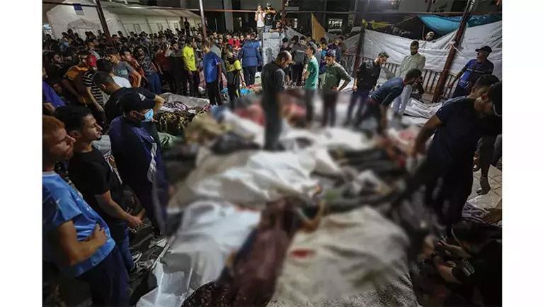 İsrail Gazzede hastane vurdu: En az 500 can kaybı