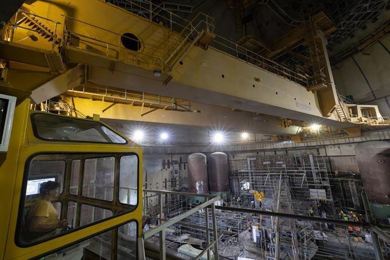 Akkuyu Nükleer Güç Santrali’nde 500 tonluk kutup vinci işletmeye alındı Yaşam döngüsünün tüm aşamalarında kullanılacak