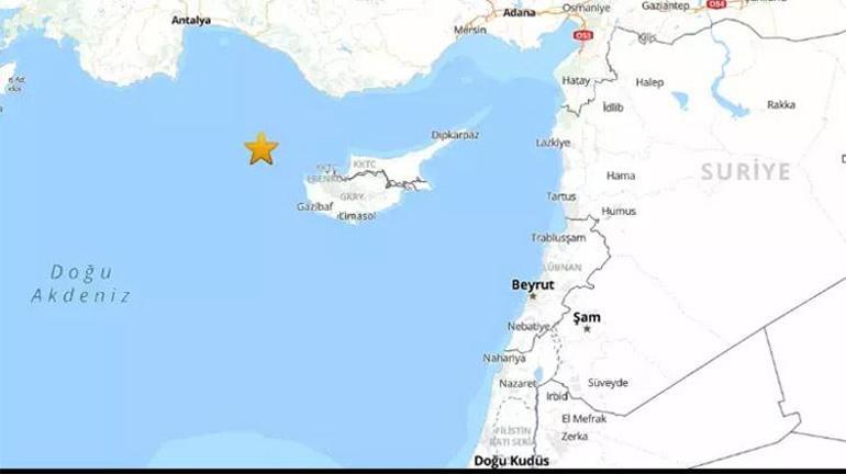 Akdenizde 3.8 büyüklüğünde deprem