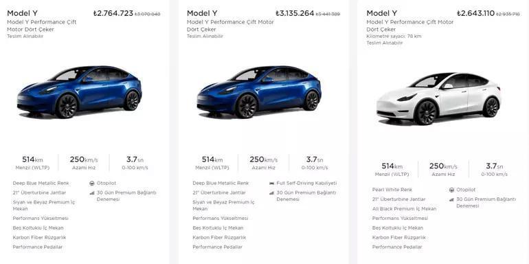 Tesla fiyatlarında büyük indirim 400 bin liralık düşüş, işte o modeller...