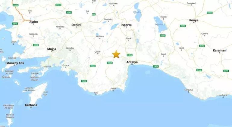 Antalyada 4.5 büyüklüğünde deprem