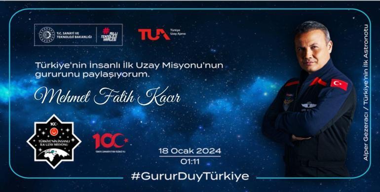 Türkiye’nin ilk astronotu Alper Gezeravcı’nın uzay yolculuğu başlıyor