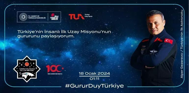 Türkiyenin insanlı ilk uzay misyonu için uzay hatıra bileti
