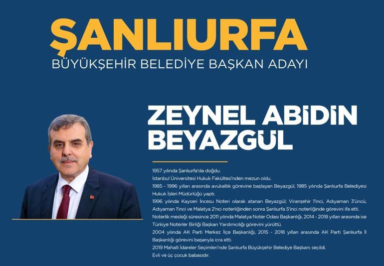AK Parti Şanlıurfa belediye başkan adayı kim oldu 2024 AK Parti Şanlıurfa belediye başkan adayı Zeynel Abidin Beyazgül kimdir, nereli, kaç yaşında