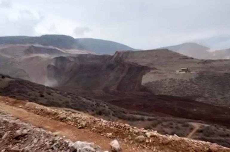 Erzincanda maden ocağında toprak kayması Kurtarma çalışmaları termal kameralar yardımıyla devam ediyor