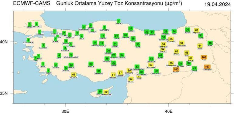 Meteoroloji Genel Müdürlüğü verileri paylaştı Adana, sarı kategoride yer aldı: Toza dikkat