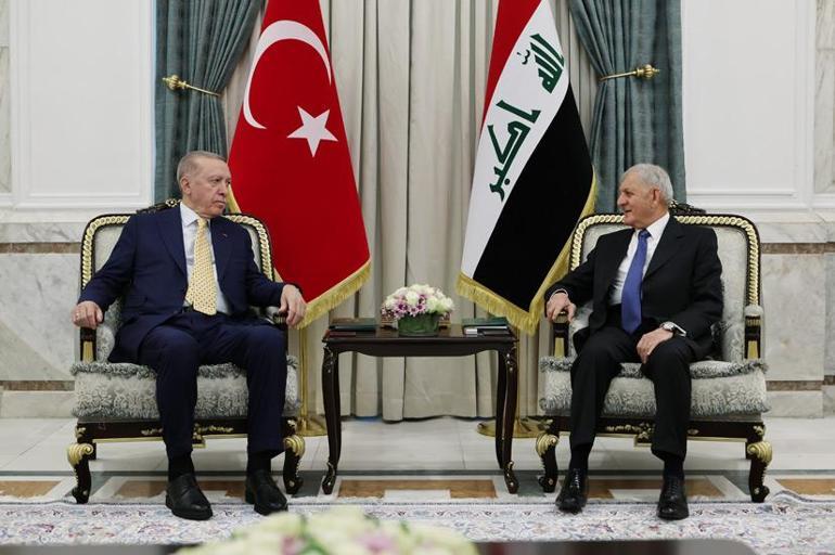 Cumhurbaşkanı Erdoğandan Irak ziyareti İki lider bir araya geldi