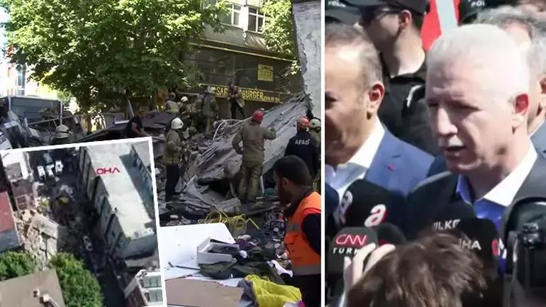 İstanbul Küçükçekmecede bina çöktü Bakan Yerlikaya adli ve idari soruşturma yapılıyor