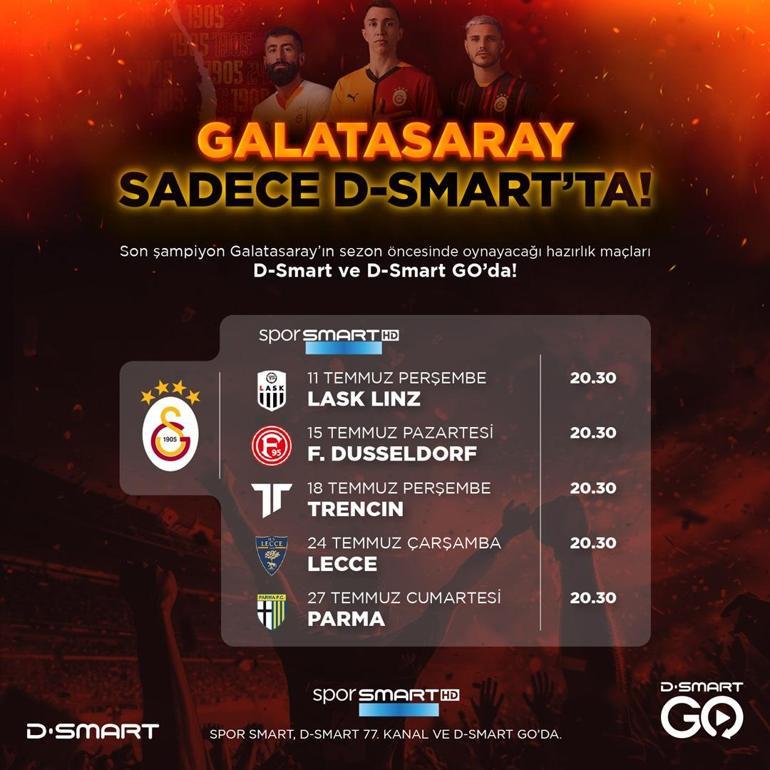 Şampiyon Galatasaray D-Smart ile sahaya iniyor