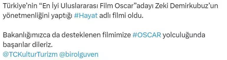 Zeki Demirkubuzun Hayat filmi Türkiyenin Oscar adayı oldu