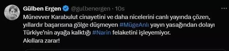 Gülben Ergenden Müge Anlı eleştirisi... Narin felaketini işleyemiyor