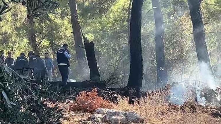 Antalyada ormana düşen paramotor yangına sebep oldu: Bölgeye ekipler sevk edildi