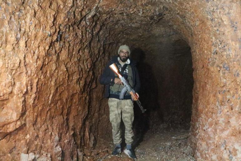 Tel Rıfatta terör örgütü PKK/YPGnin sığınağıydı Kilometrelerce uzunluğunda tüneller görüntülendi