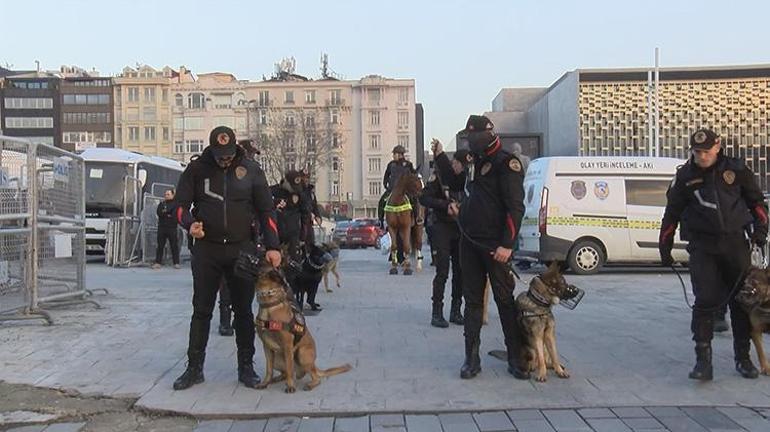 Taksim Meydanı ve İstiklal Caddesinde yılbaşı yoğunluğu