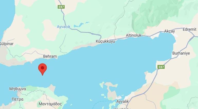 Çanakkalede gece yarısı korkutan deprem