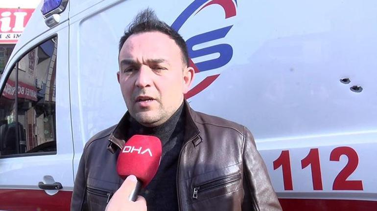 Gaziosmanpaşada park halindeki ambulansa kurşun yağdırdılar