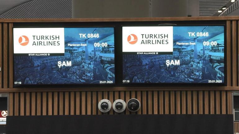 Türk Hava Yolları 13 yıl sonra ilk defa Şama uçuş gerçekleştirdi