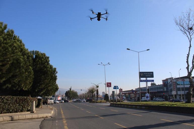 Aydında kuralları ihlal eden sürücüler havadan görüntülendi