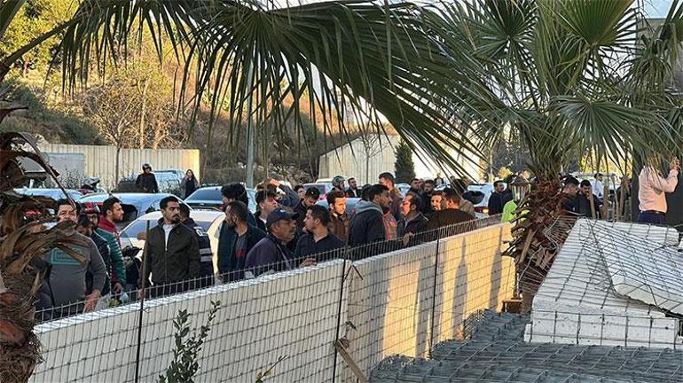 Antalyada 9 katlı otel inşaatında korkutan yangın