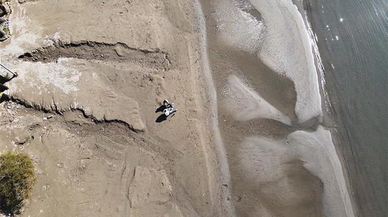 Muğladan korkutan görüntü Deniz suyu yaklaşık 30 metre çekildi