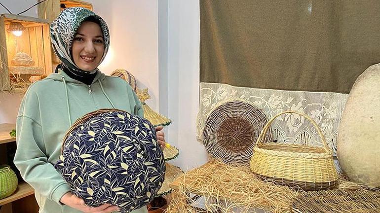 Erzincanda geleneksel sepetleri yeniden hayata kazandıran kadın 500 kişiye sepet örmeyi öğretti