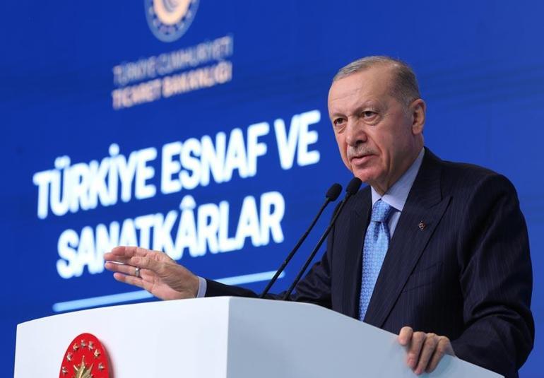 Cumhurbaşkanı Erdoğan: Esnaf ve sanatkar kredi limitini 1 milyon liraya yükseltiyoruz